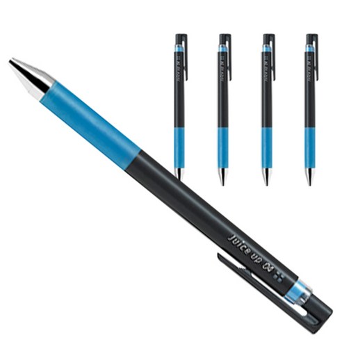 파이롯트 쥬스업 젤잉크 중성 노크펜 0.4mm, 라이트블루, 5개입