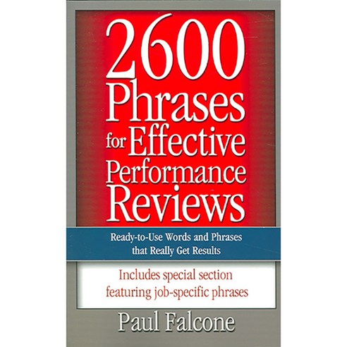 [해외도서] 2600 Phrases For Effective Performance Reviews, Amacom Books