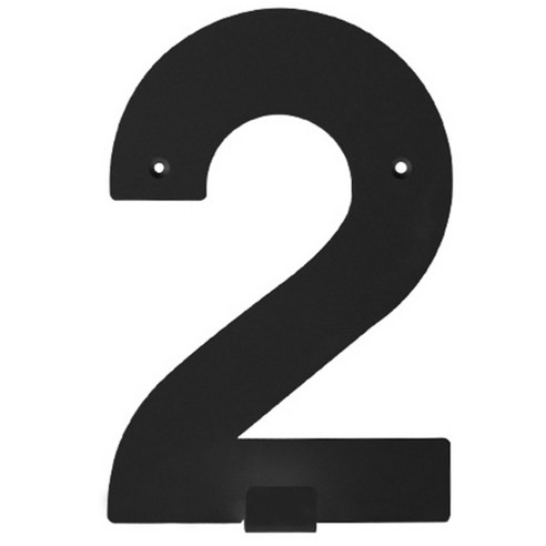 블루파온 포인트 장식 숫자훅 2 L, 블랙, 1개