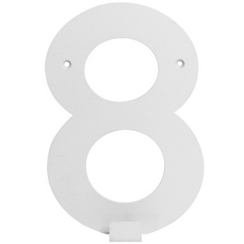 블루파온 포인트 장식 숫자훅 8 L, 화이트, 1개