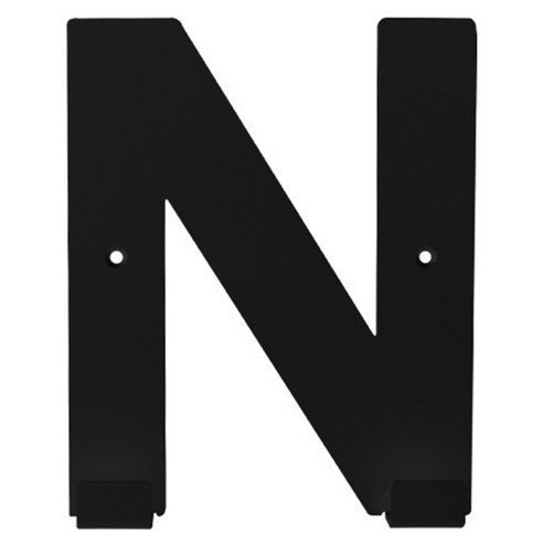블루파온 포인트 장식 N 알파벳훅 L, 블랙, 1개