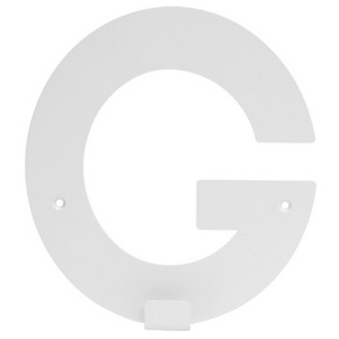 블루파온 포인트 장식 G 알파벳훅 S 벽걸이, 화이트, 1개