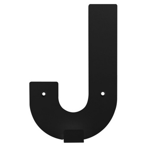 블루파온 포인트 장식 J 알파벳훅 L, 블랙, 1개