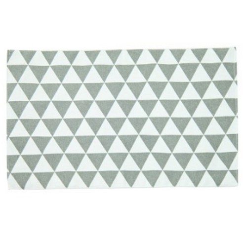 이코디 그레이 테이블 매트, 삼각패턴, 40 x 30 cm