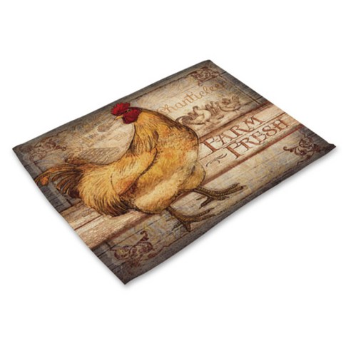 비케이 닭 식탁매트, 14, 가로 42cm x 세로 32cm