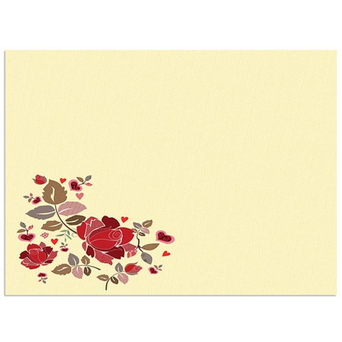 로엠디자인 실리콘 식탁매트, 장미, 가로 385mm x 세로 285mm x 두께 1mm