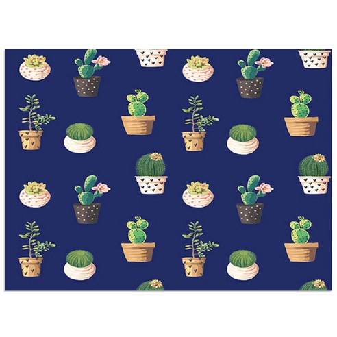 로엠디자인 실리콘 식탁매트, 다육화분, 가로 385mm x 세로 285mm x 두께 1mm