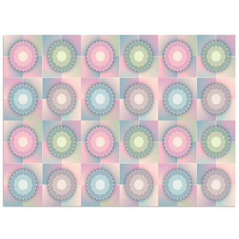 로엠디자인 실리콘 식탁매트, 환상, 가로 385mm x 세로 285mm x 두께 1mm