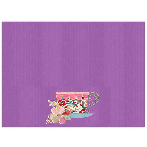 로엠디자인 실리콘 식탁매트, 차한잔, 가로 385mm x 세로 285mm x 두께 1mm