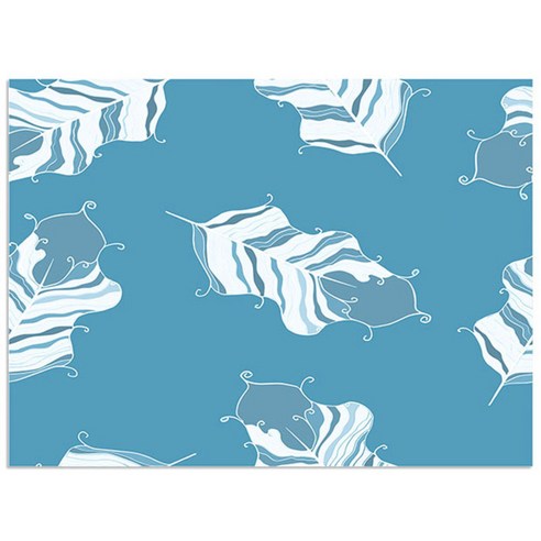 로엠디자인 실리콘 식탁매트, 깃털 민트, 가로 385mm x 세로 285mm x 두께 1mm