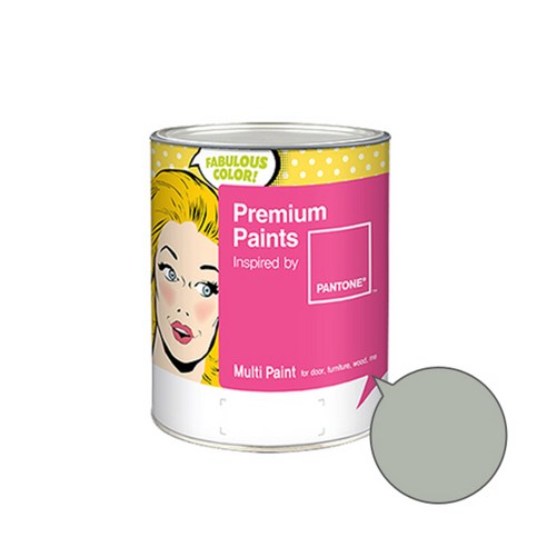 노루페인트 팬톤멀티 에그쉘광 민트그린계열 페인트 1L, 미네랄그레이(15-5704)