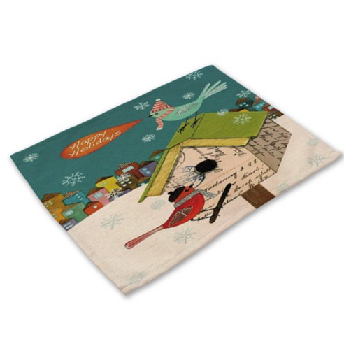 비케이 복고풍 새 식탁매트, 10, 가로 42cm x 세로 32cm, 1개