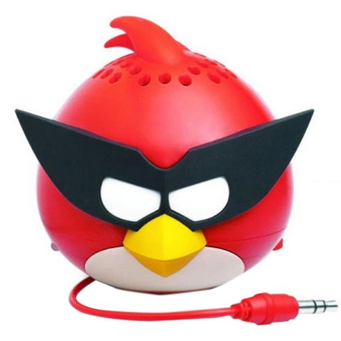 앵그리버드 GEAR4 미니 스피커 + 패브릭 파우치 + USB 충전 케이블, SPACE RED BIRD