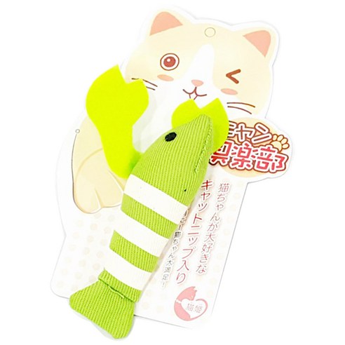 라이프포인트 랍스타 고양이 캣잎인형, 그린, 1개