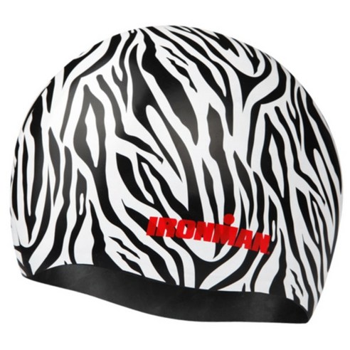 아쿠윈 IWP ZEBRA 아이언맨 링클프리 선수용 실리콘 수모 투구형, WHITE
