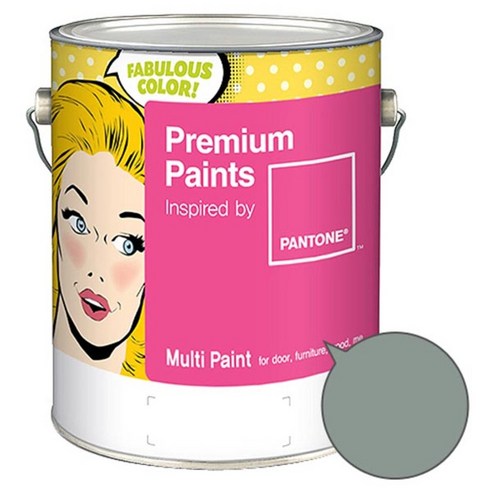노루페인트 팬톤멀티 에그쉘광 블루그린계열 페인트 4L, 슬레이트 그레이(16-5804)