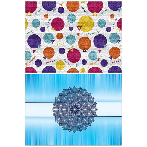 로엠디자인 실리콘 식탁매트 2p, 꼬물이와땡글이 + 연꽃2, 385 x 285 mm