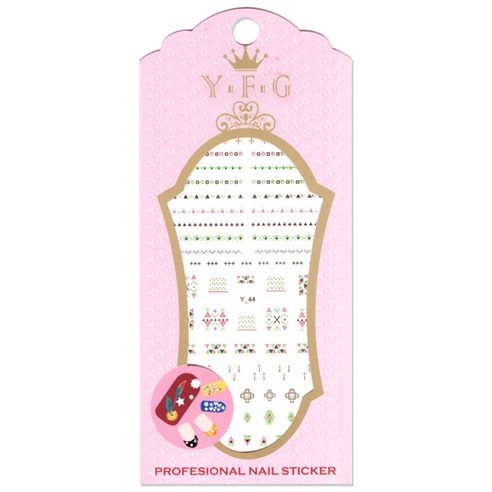YFG 프로페셔널 네일 스티커, Y44, 1개