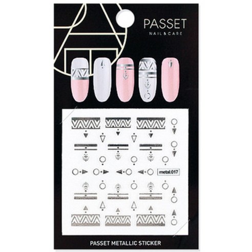 파셋 메탈릭 네일스티커, 017, 1개