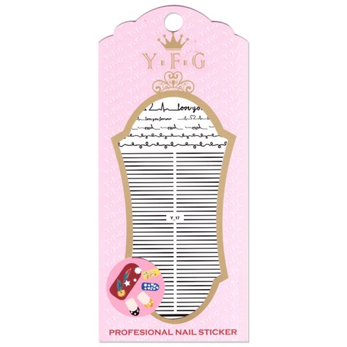 YFG 프로페셔널 네일 스티커, Y17, 1개