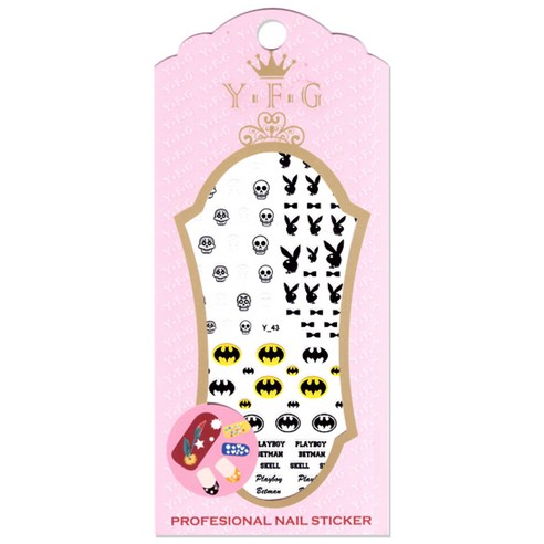 YFG 프로페셔널 네일 스티커, Y43, 1개
