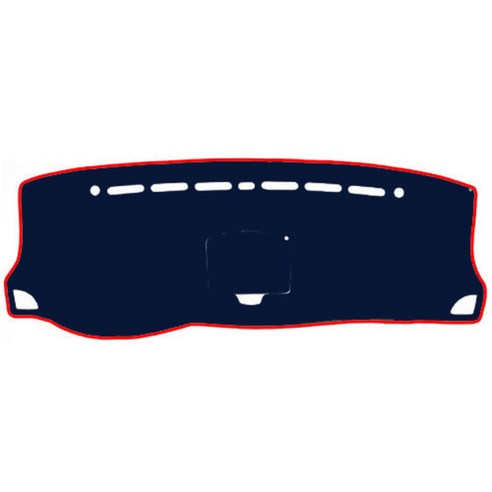 블루코드 벨벳 자동차 대쉬보드 커버 + 더스트백, 쌍용 코란도C 구형 (상단수납), 블루 + 레드