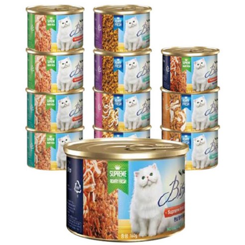 뉴트리나 고양이간식 비스트로 캔, 160g, 12개