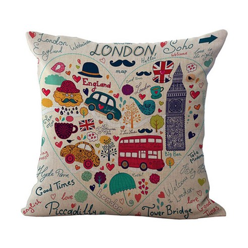 비케이 I LOVE LONDON 쿠션커버, 9