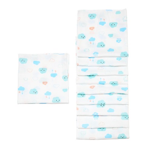 디케이홈 신생아용 다이아몬드 엠보 거즈 손수건 10p