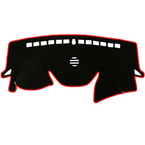 블랙라벨 논슬립 대쉬보드커버, 현대 i40 (센터 유), 블랙 + 레드