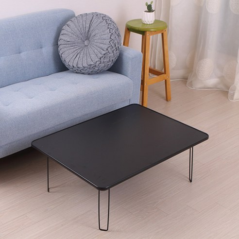 리빙코디 다용도테이블 80 x 60 x 29 cm, 블랙