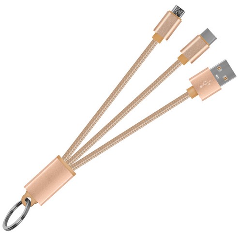 넥스트 타입C 마이크로5핀 포트 2 in 1 USB 고속충전케이블, NEXT-1523KCM, 1개