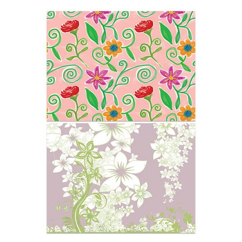 로엠디자인 실리콘 식탁매트 꽃밭 + 별꽃, 혼합 색상, 385 x 285 mm