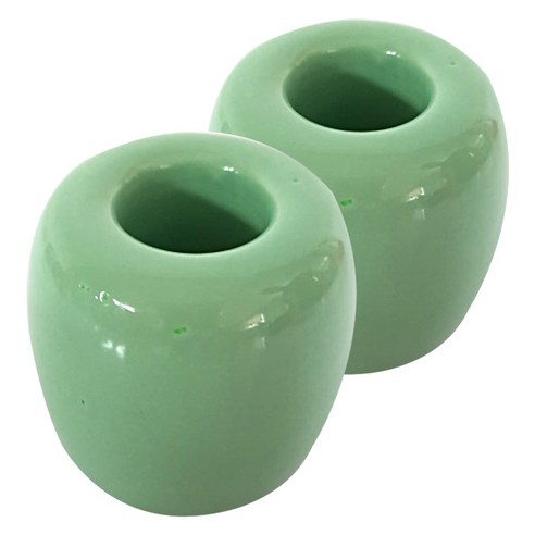 J&C 심플 도자기 칫솔꽂이, 그린, 2개