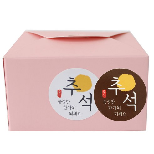 황씨네도시락 레이스 포장 박스 핑크 8p + 추석스티커 화이트 4p + 브라운 4p, 혼합 색상, 1세트