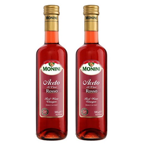 모니니 아세토 로쏘 이탈리아 레드 와인 비니거 식초, 500ml, 2개