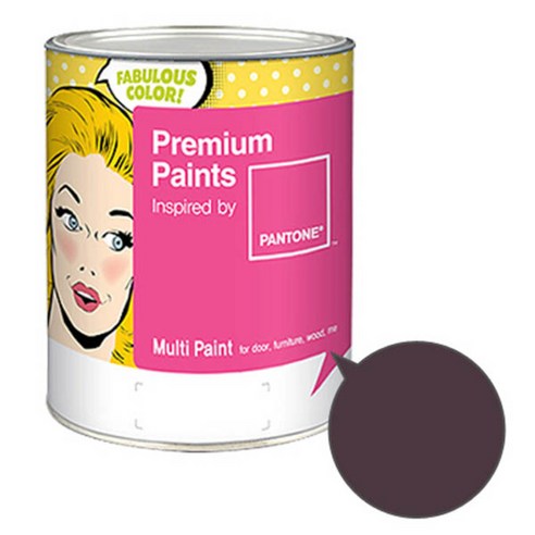 노루페인트 팬톤멀티 에그쉘광 핑크 바이올렛 계열 페인트 1L, 와인테이스팅(19-2118)