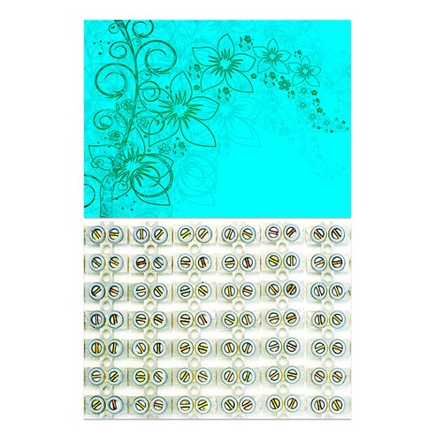 로엠디자인 실리콘 식탁매트 꽃향기 민트 + 나사, 혼합 색상, 385 x 285 mm