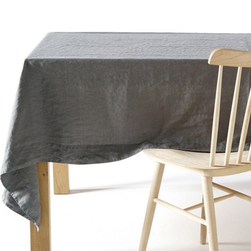 라흐두뜨 린넨 테이블보, Medium gray, 직사각(150 x 200 cm)