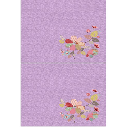 로엠디자인 실리콘 식탁매트 꽃가지 2p, 2, 385 x 285 mm