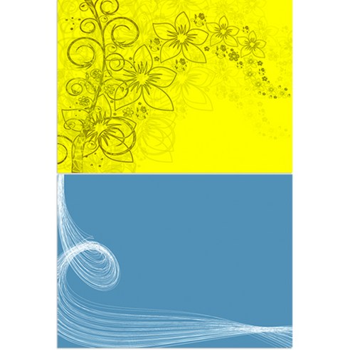 로엠디자인 실리콘 식탁매트 꽃향기 노랑 + 여백, 2, 385 x 285 mm