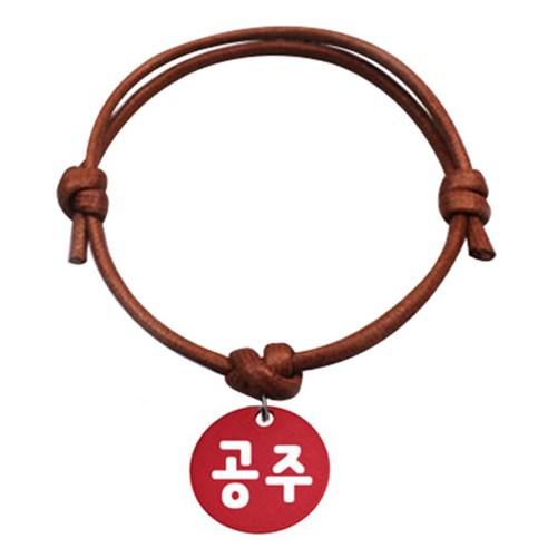 펫츠룩 굿모닝 카라멜 반려동물 목걸이 S 알미늄원형 팬던트 S, 레드(공주), 1개