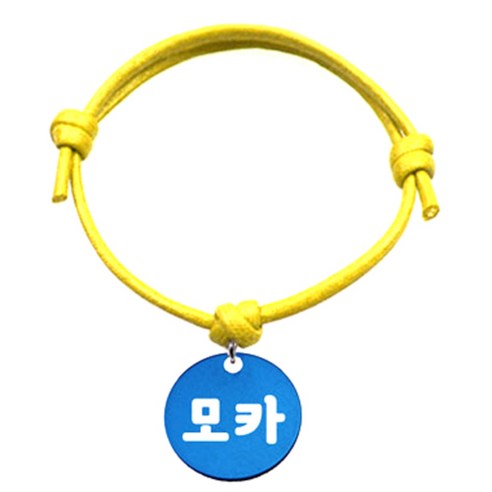 펫츠룩 반려동물 굿모닝 옐로 목걸이S 알미늄원형S, 블루(모카), 1개
