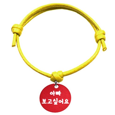 펫츠룩 굿모닝 옐로 반려동물 목걸이 S 알미늄원형 팬던트 S, 레드(아빠보고싶어요, 1개