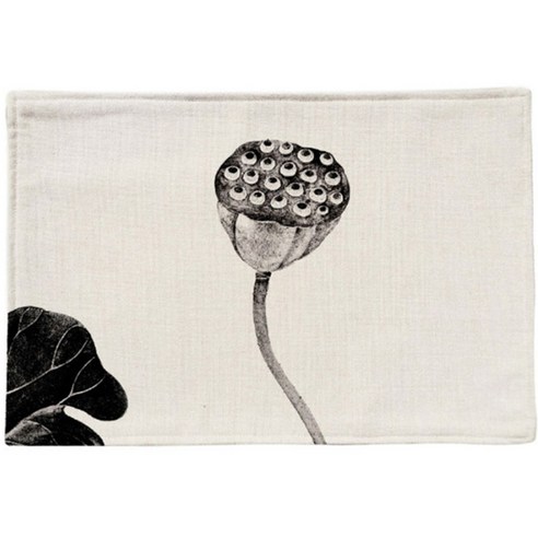 아울리빙 동양풍 꽃 데코 식탁매트, G, 44 x 28 cm