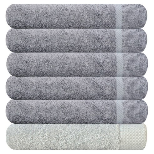 송월타월 뱀부얀 마르쉘 호텔수건 5p + 호텔 피안느 40수 타월 170g 연회색, 그레이, 1세트