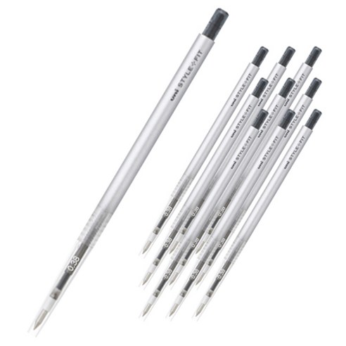 스타일핏 단색펜 UMN-139 0.38mm, 블랙, 10개입
