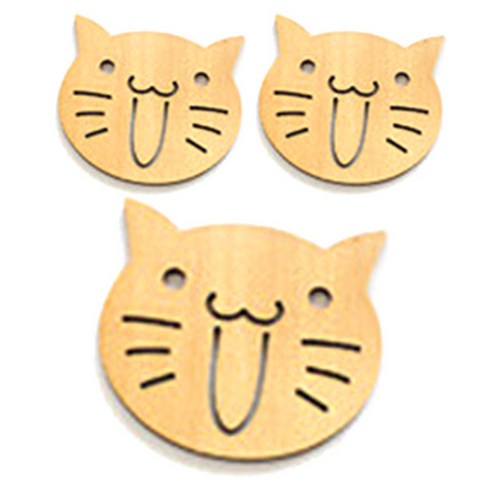 비케이 나무 코스터 3p, 고양이1