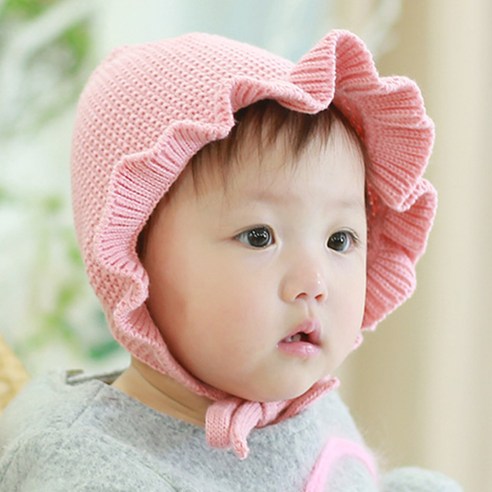 곰 메쉬 아기 벙거지모자 유아 키즈 메쉬 여름모자 수영 신생아모자 11 무슈 여아용 프릴 니트 보넷