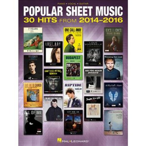 Sheet Music: 30 Hits from 2014-2016: Piano - Vocal - Guitar, Hal Leonard Corp